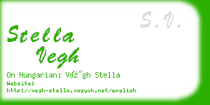 stella vegh business card